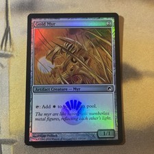 MTG / Gold Myr / Scars Of Mirrodin / Foil / Nm & Never Played