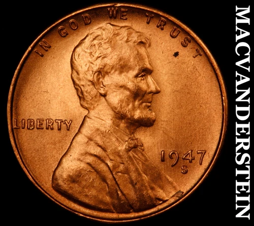 1947-S Lincoln Wheat Cent-Choice Gem BU Red Lustrous No Reserve #i4436