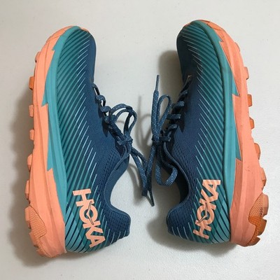 Hoka One One Torrent 2 Women's Size 9 Trail Running Shoes Blue Orange