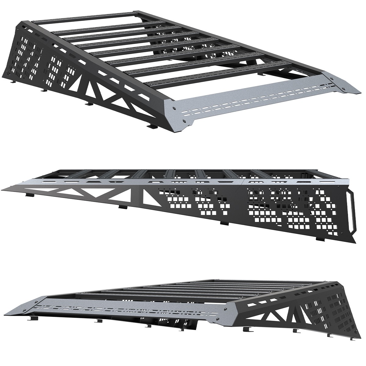Heavy Steel Full-Frame Bed Rack Kit Roof Cargo Racks For 2024+ Tesla Cybertruck