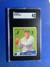 1934 Goudey #43  Dick Porter Rookie Card Cleveland Indians SGC 4