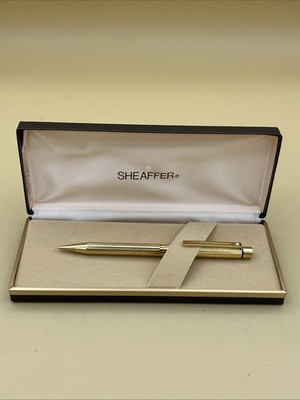 Vtg Sheaffer Gold Electroplated White Dot Mechanical Pencil Fluted