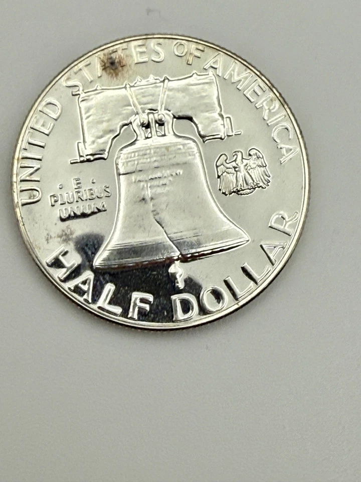 1960 Franklin Half Dollar Silver Proof • 90% Silver • RAW from US Mint Proof Set - Image 2 of 3