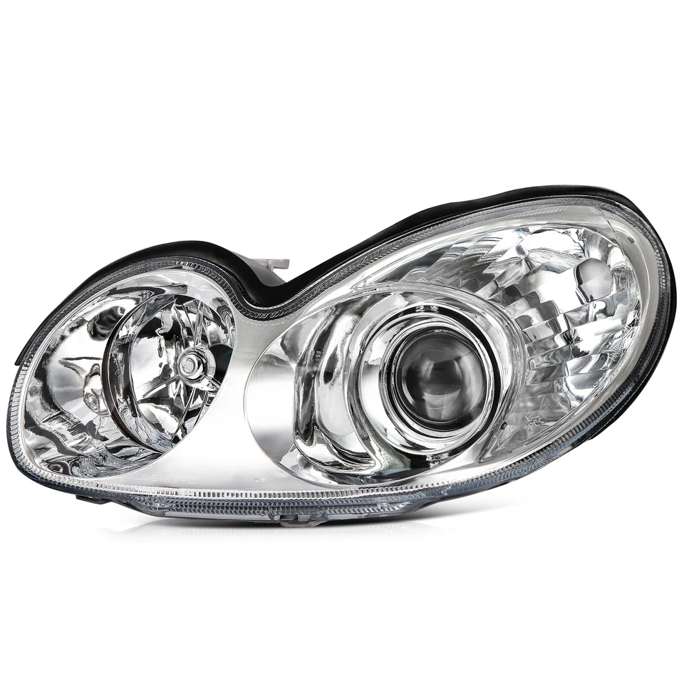 Par de montaje de faros para Hyundai Sonata 2005-2002 carcasa cromada izquierda+derecha Foto 4 de 4