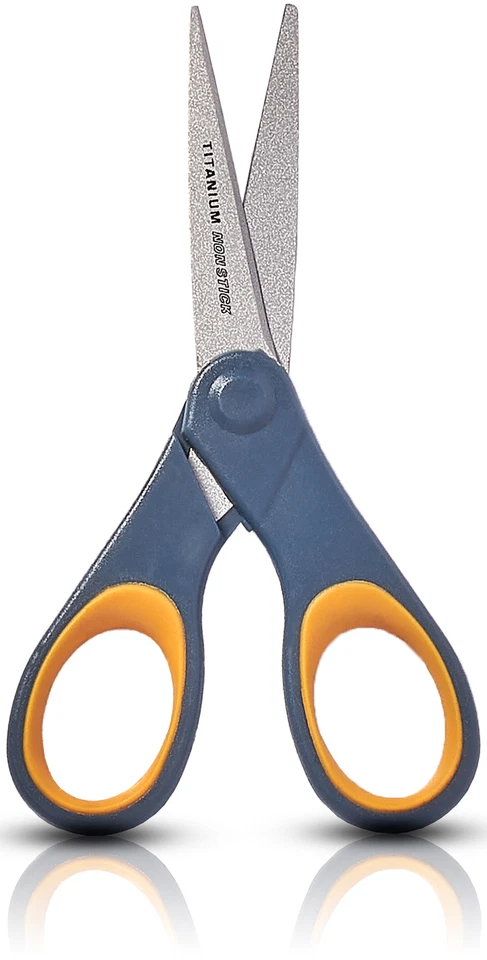 Acme Westcott Schere Titanium Non Stick E-3065000  13cm Grau Gelb Bastelschere - Bild 2 von 3