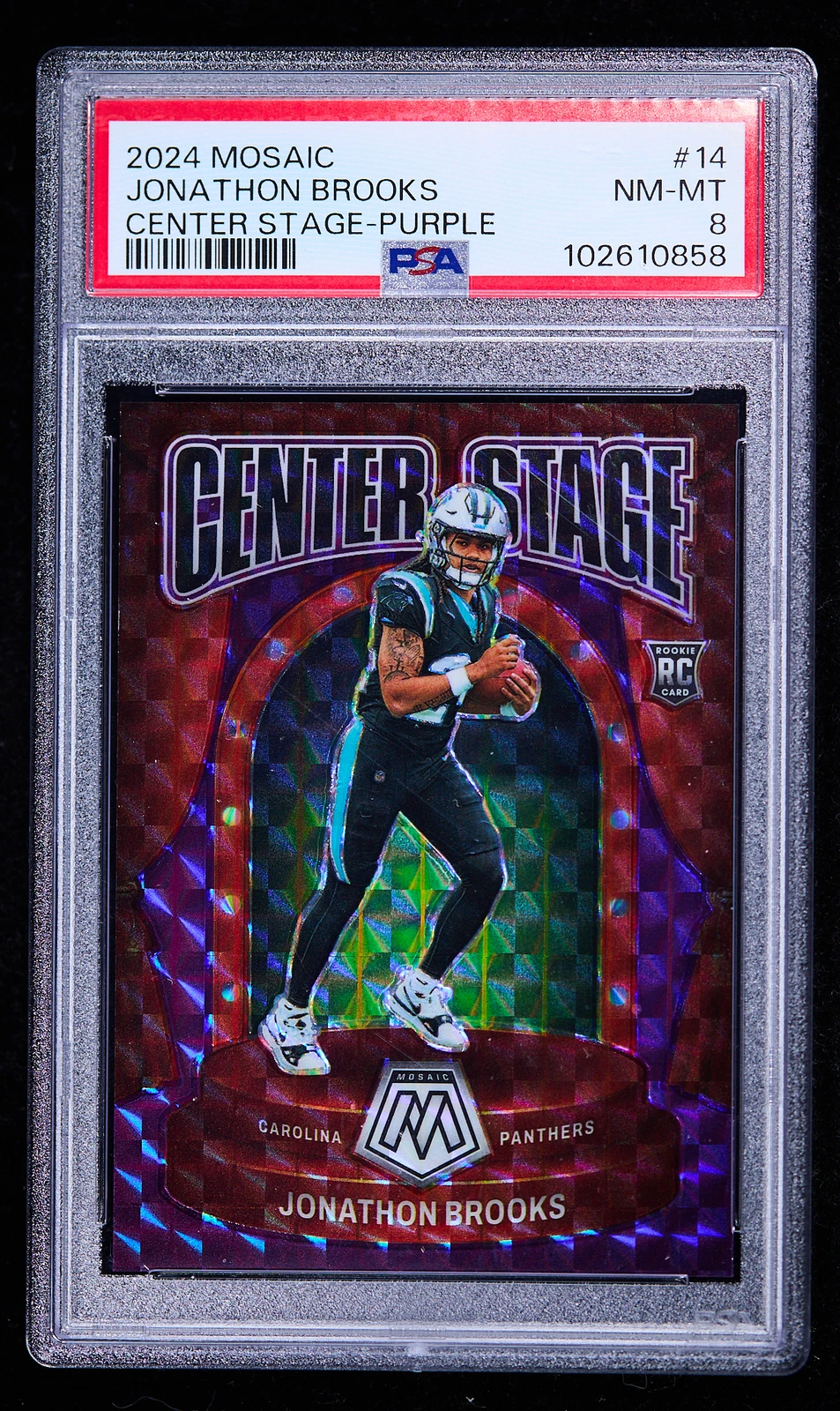 Jonathon Brooks Panini Mosaic Center Stage #14 Purple