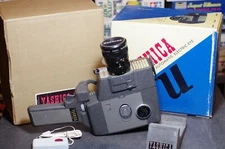 YASHICA U-MATIC 8mm MOVIE CAMERA  in ORIGINAL BOX w/ ACCESSORIES **MOTOR WORKS!!
