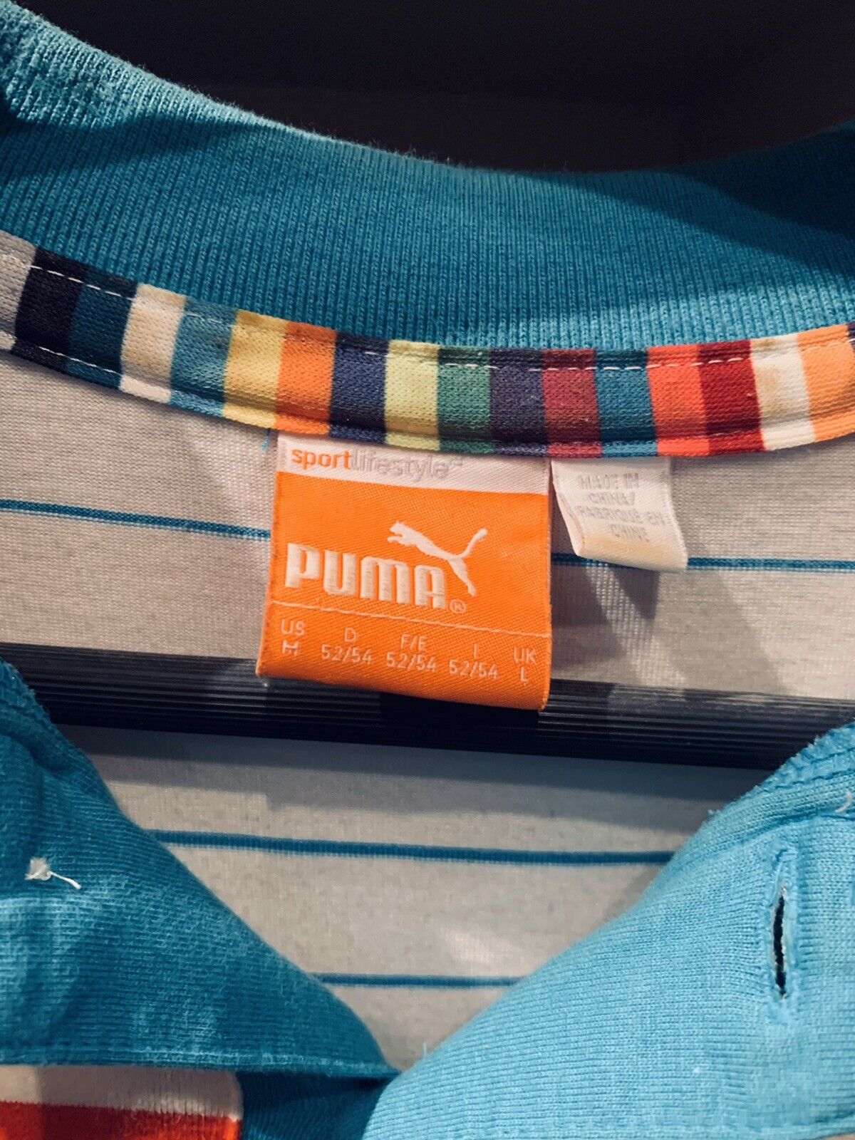 Rare Puma multiple color polo shirt.  Size medium… - image 2