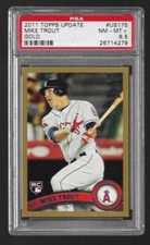 2011 Topps Update MIKE TROUT Rookie- Gold Ser'l #'d/2011 Graded PSA 8.5 #US175