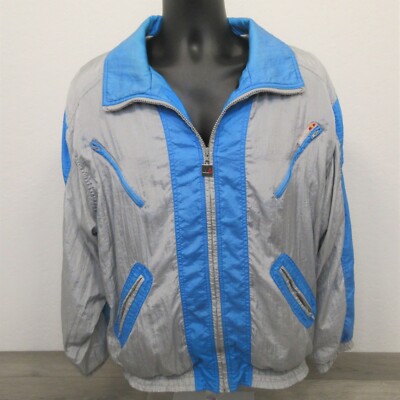 Vintage 90's Ellesse Track Jacket Size Medium Parachute Windbreaker Crinkle
