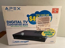SEALED NEW Apex Digital Model DT502 Digital TV Converter Box w/ Analog Pass Thru