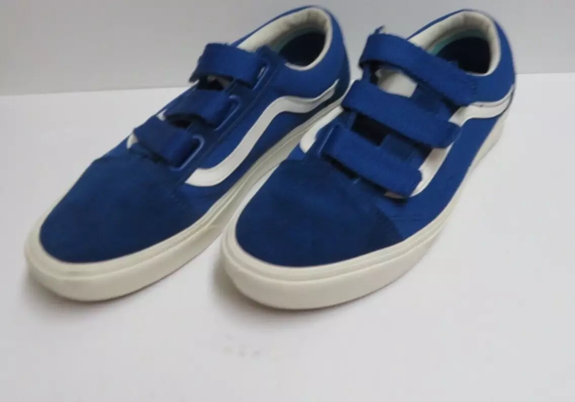 Hook And Loop Shoes, BLUE