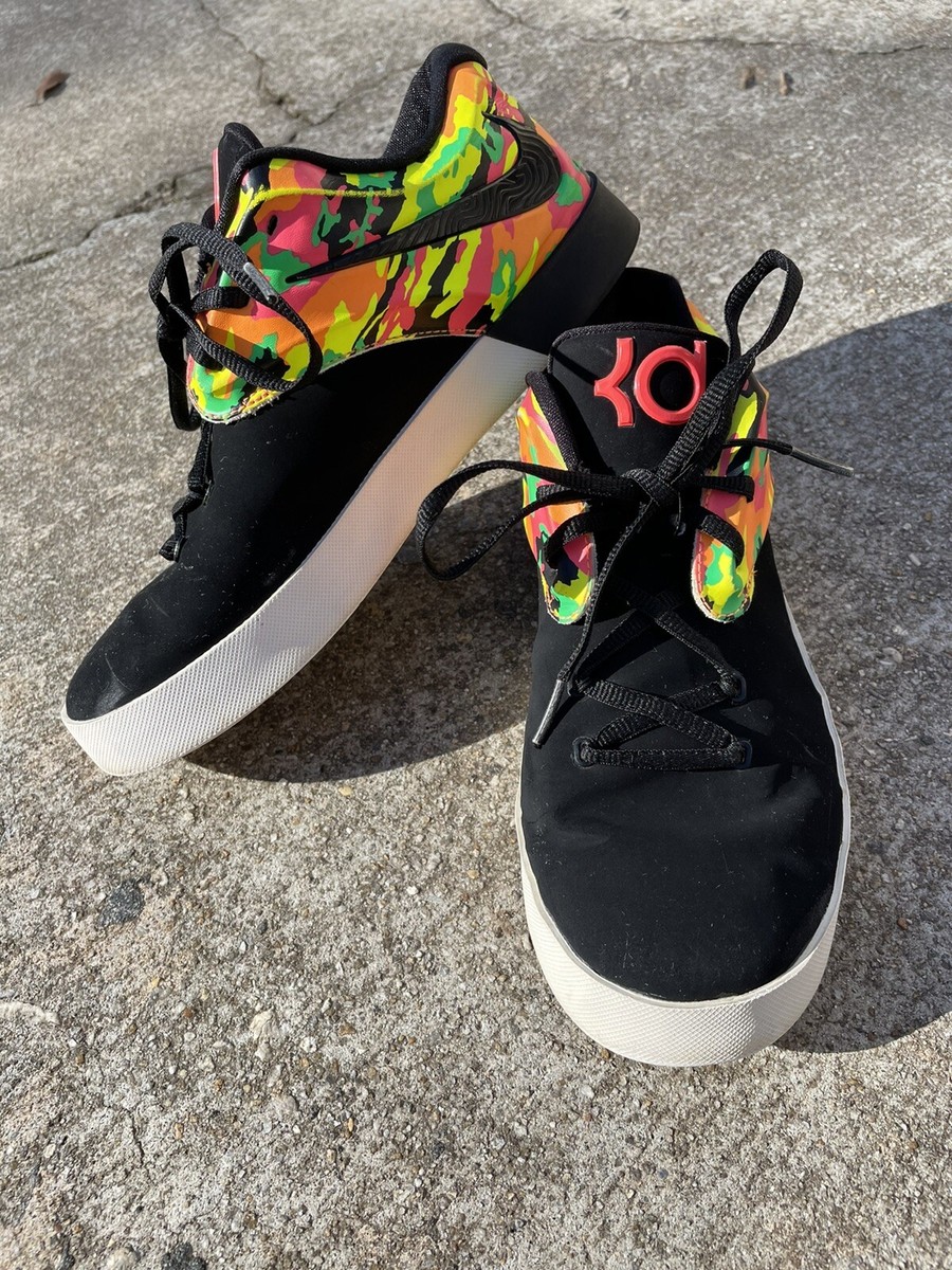 Nike KD VULC (GS) 725160-002 BLK/BRIGHT CRMSN-CITRUS VLT SIZE 6Y