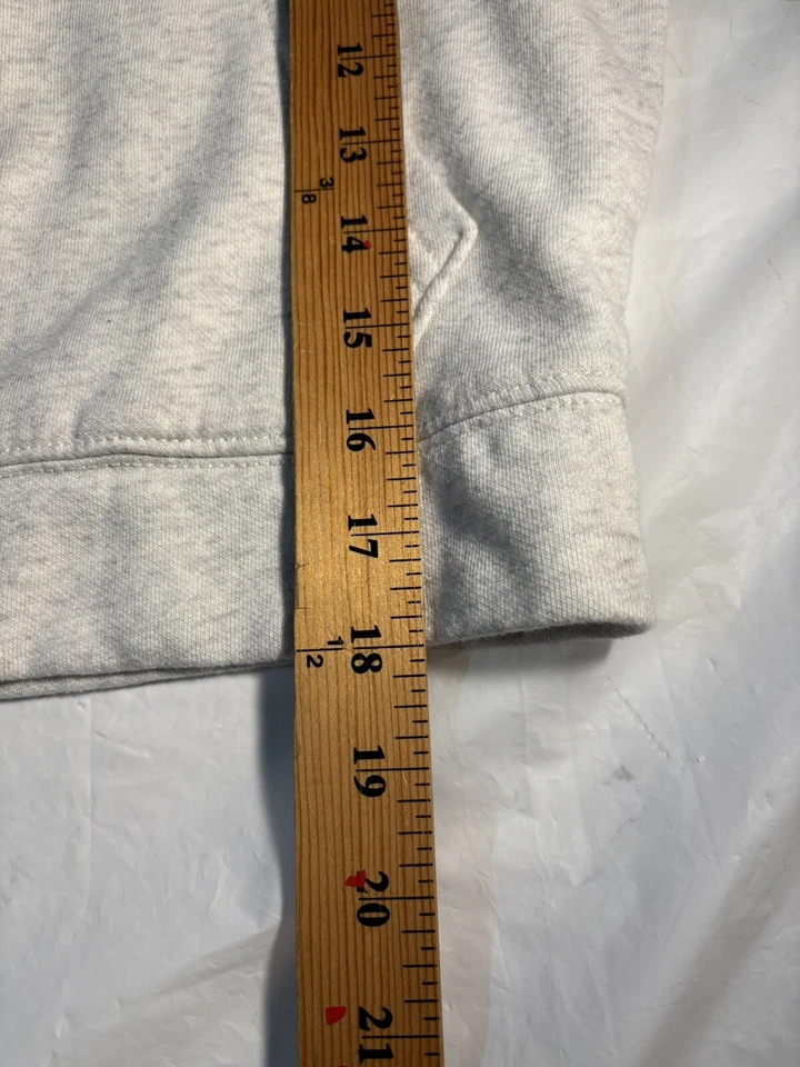 GAP Kids Full Zip Hoodie Hooded Sweatshirt Front Pockets Logo Gray Size M (8) - Image 4 of 4