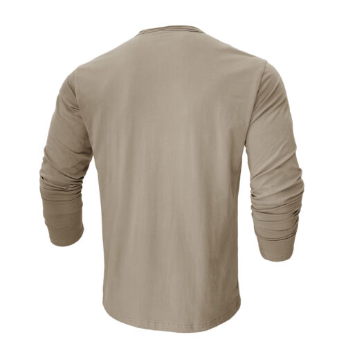 T-shirt uomo slim fit manica lunga girocollo casual elasticizzata blusa autunno - Foto 53 di 61