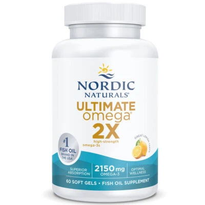 Nordic Naturals, Ultimate Omega 2X, 2150mg Omega-3, Zitrone, 60 Weichkaspeln