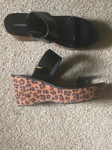 leopard wedge platform sandals