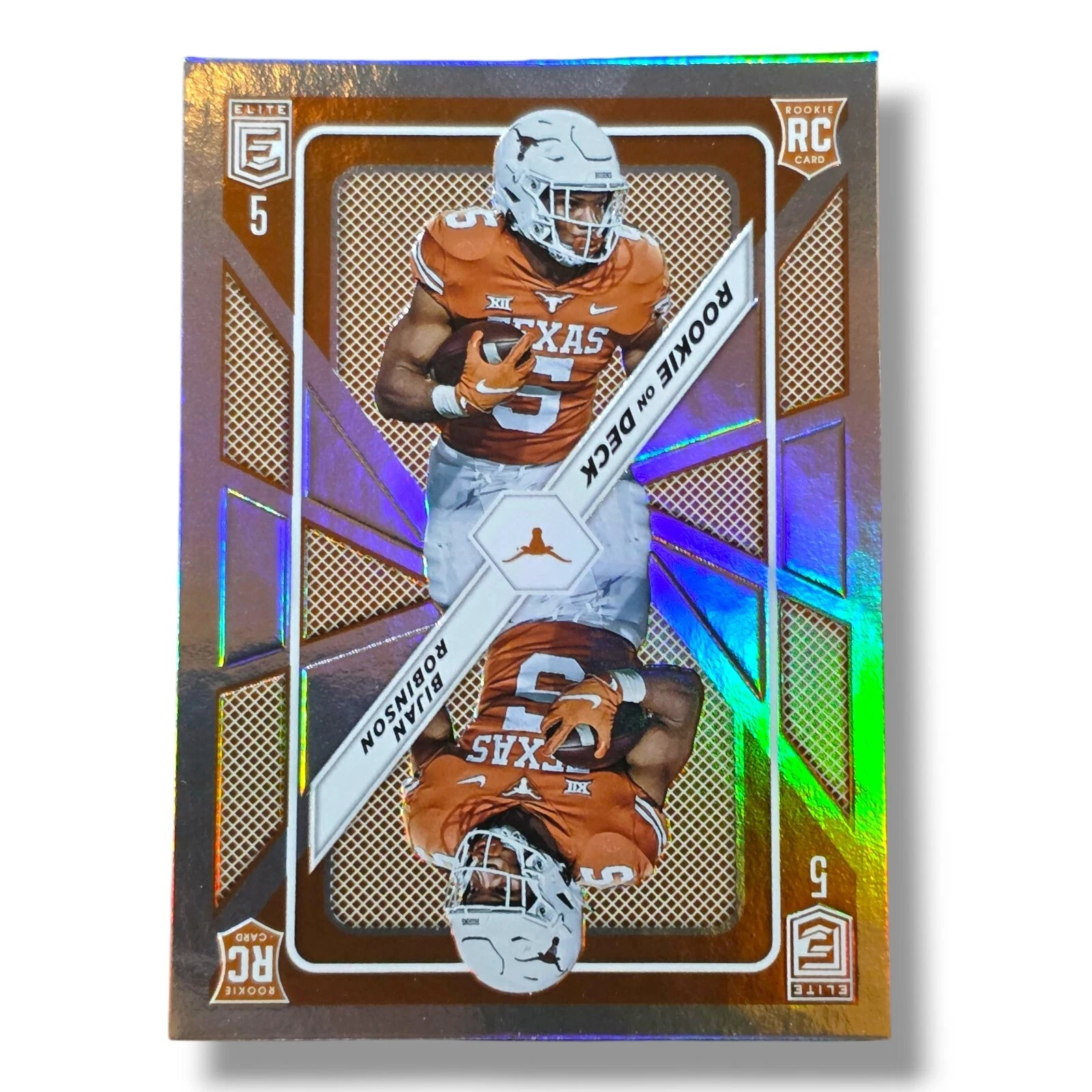 Bijan Robinson Panini Donruss Elite Rookie on Deck #5 Orange