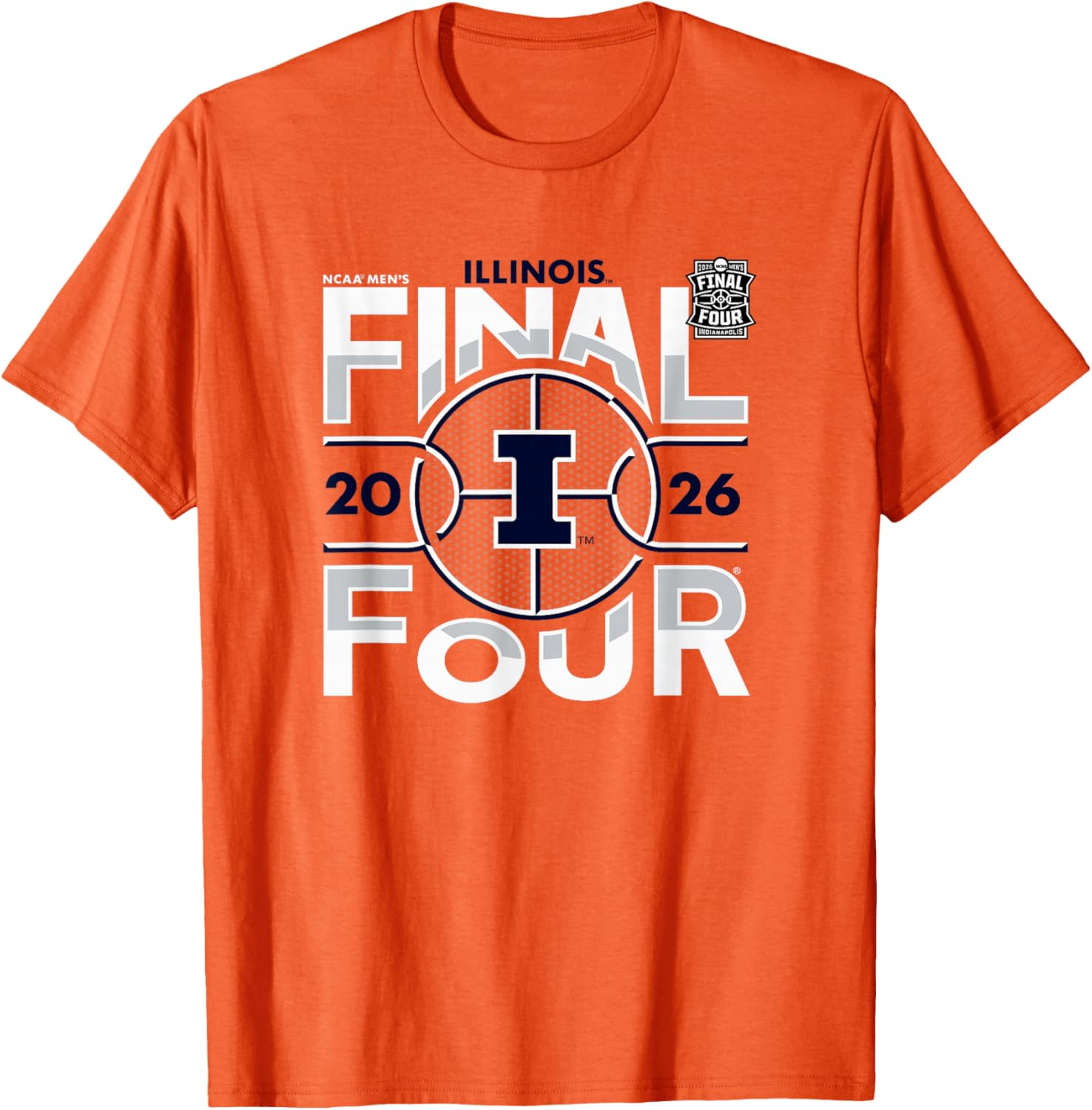 Illinois Illini Final Four 2026 Men's March Madness Logo T-Shirt