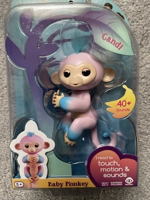 Fingerlings Baby Monkey Gandi With Blue Hair Interactive Friend - NEW