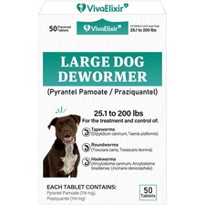 De-Wormer for Dogs, Oral Treatment for Tapeworm, Roundworm  Hookworm in Larg...