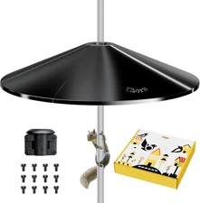 Squirrel Baffle for Bird Feeder Pole, 19.5� Oversized Squirrel Guard Baffle, ...