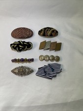 8 Vintage Barrettes from  80s and  90s. Pre-owned, functioning, good condition.