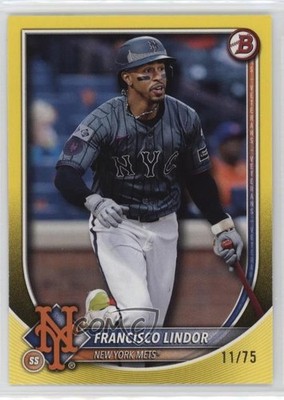 2025 Bowman Yellow 11/75 Francisco Lindor #86 05ns