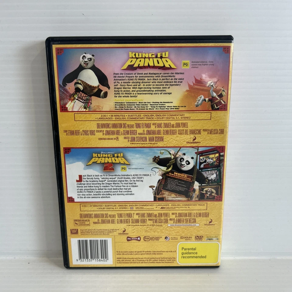 Kung Fu Panda 1 & 2 DVD Collection - Region 4 Set - image 2 of 2