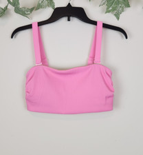 Old Navy Size S Textured-Rib Pink Removable and adjustable Strap Bikini Swim Top