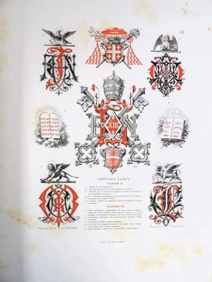 DEMENGEOT Dictionnaire du Chiffre-Monogramme 1881 TEXTE + 34 PLANCHES HERALDIQUE - Photo 1/4