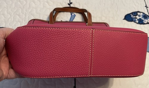 Dooney & Bourke Hot Pink Satchel Top Handle Zip Bag w/ Shoulder Strap, Dust Bag - Picture 12 of 13