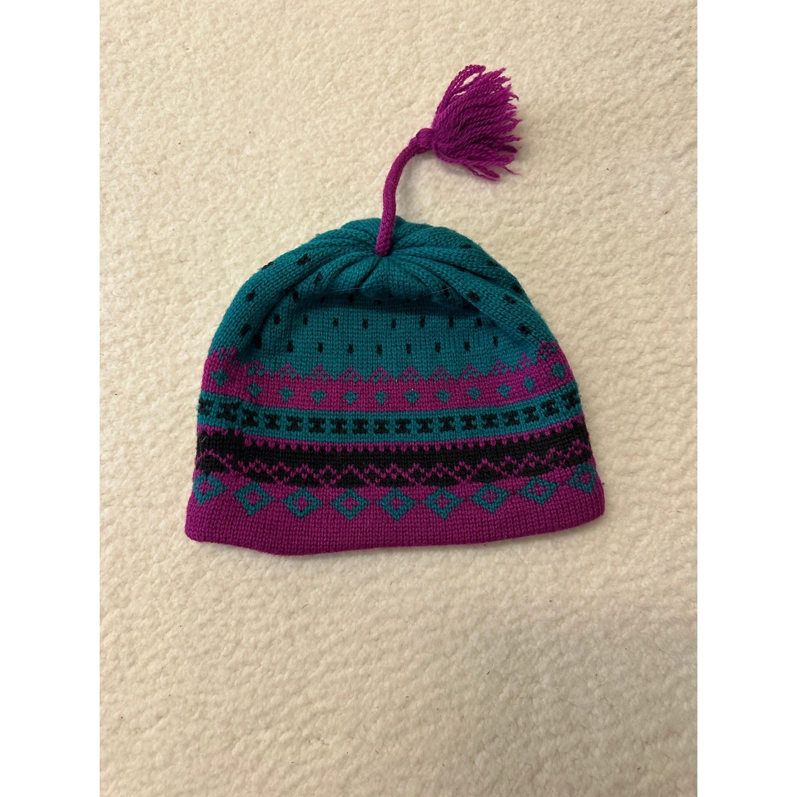 Vintage Adults Wool Beanie One Size