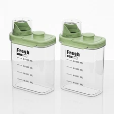 2 Pack Pet Dog Cat Food Storage Container Cereal Container Double Sealing 1.6L