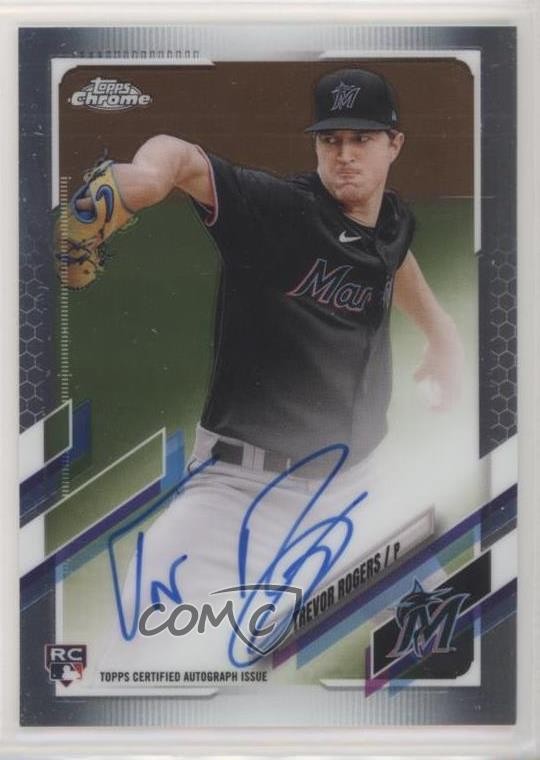 2021 Topps Chrome Rookie Auto Trevor Rogers #RA-TR Auto 8k4