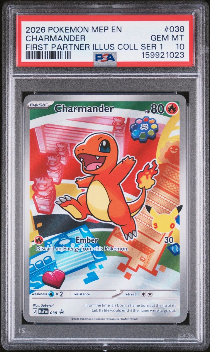 Charmander Pokémon TCG Professional Sports Authenticator (PSA