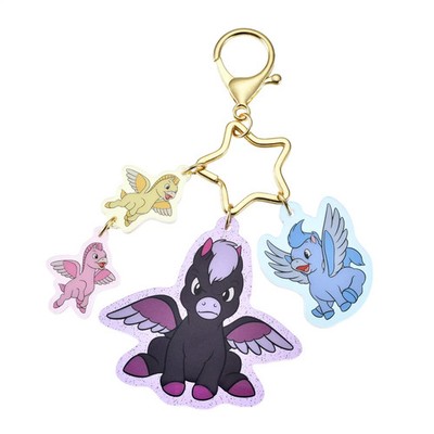 Japan Disney Store Pegasus Keychain Fantasia 85th Anniversary【US STOCK】