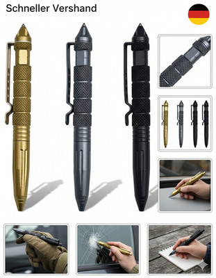 Tactical Pen,3 Stück Taktischer Kugelschreiber 3 Farben Multifunktional Aluminiu
