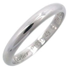 CARTIER 1895 wedding Ring B4012549 Pt950Platinum #4.9(US Size) 2.7g Women
