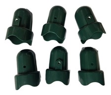 6pack Trampoline Enclosure Green Scallop Pole Caps for Skywalker Trampolines
