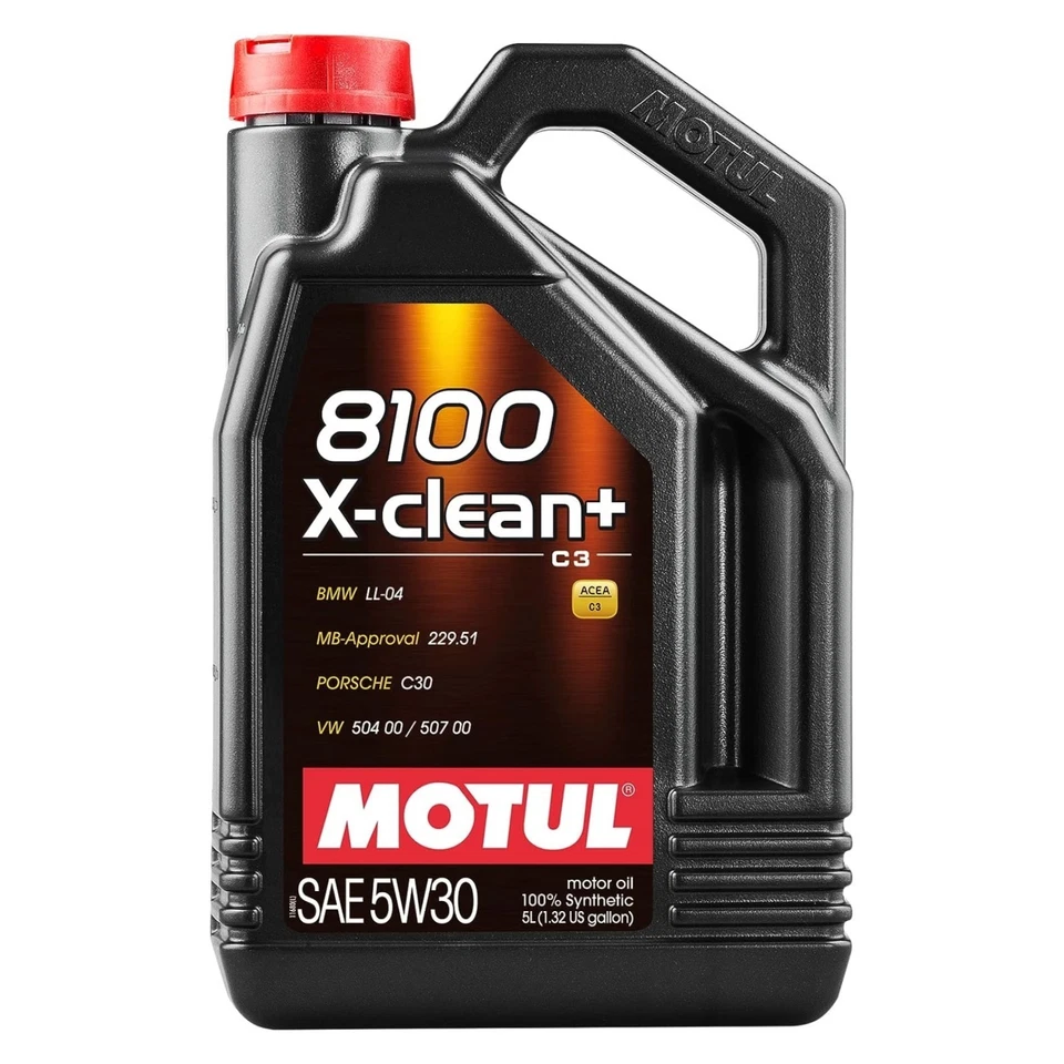 MOTUL 8100 X-CLEAN+ 5W30 6L Huile Moteur C3 VW 504.00 507.00 BMW LL-04 MB 229.51 - Photo 2/4