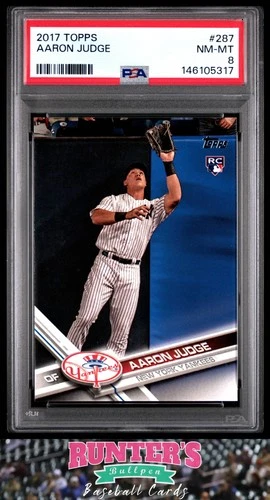 2017 Topps #287 Aaron Judge Yankees RC PSA 8