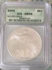 2000 ICG MS69 American Silver Eagle U.S. Mint Business Strike 1 oz .999