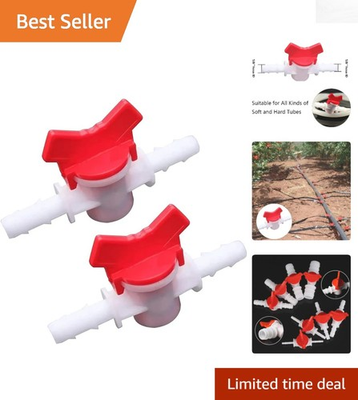 #ad 5 8” Hose Barbed Ball Valve Precision Shut Off for Drip Irrigation amp; Aquariums $17.95