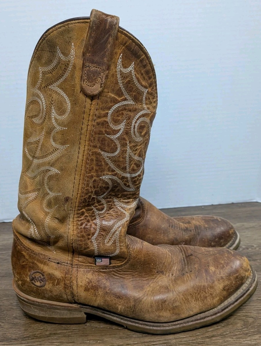 Double H Dylan Steel Toe Work Western Boots DH1592 Brown Leather