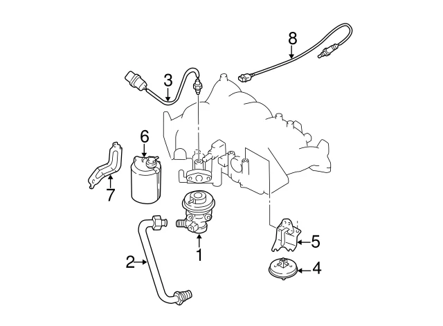Nova Válvula de Recirculação de Gases de Escape Nissan Genuína OE 147101W601 - Imagem 3 de 4