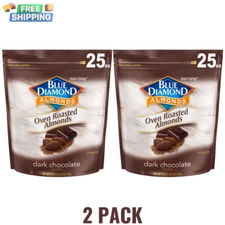 Blue Diamond Almonds, Oven Roasted Cocoa Almonds, Dark Chocolate 25 Oz, 2 Pack