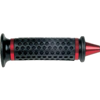Paire De Poignées ONE Tuning Konik Noir Avec Coquille Rouge Pour Moto Scooter 22MM-25MM - Neuf