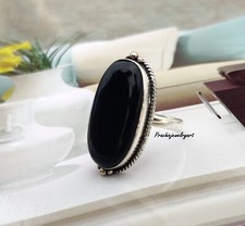 Black Onyx Ring Designer Ring 925 Sterling Silver Engagement Ring Gift Mk247