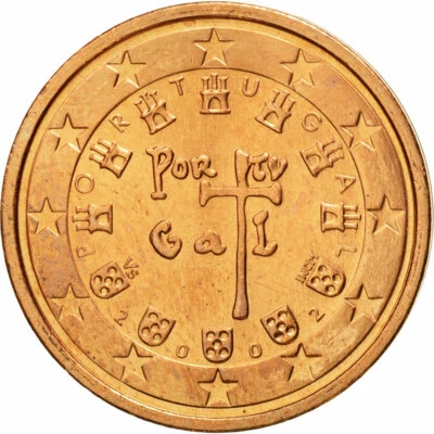 [#580286] Portugal, 2 Euro Cent, 2002, FDC, Copper Plated Steel, KM:741 - Photo 1/2